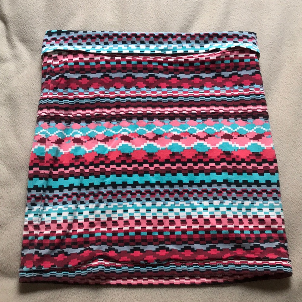 Patterned Mini Skirt